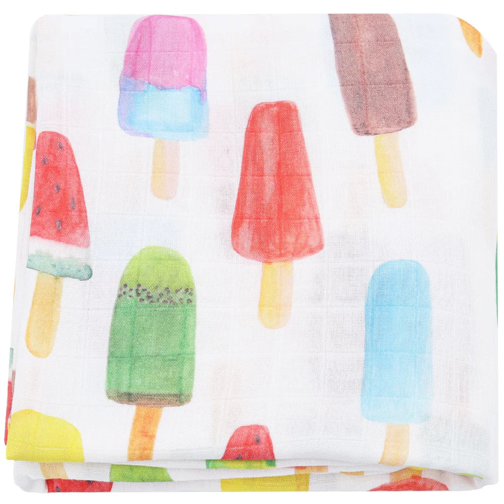 120x120cm Bamboo Cotton Muslin Blanket Baby Swaddle Warp Newborn Bath Towel Gauze Infant Kids Wrap Sleepsack Baby Blankets
