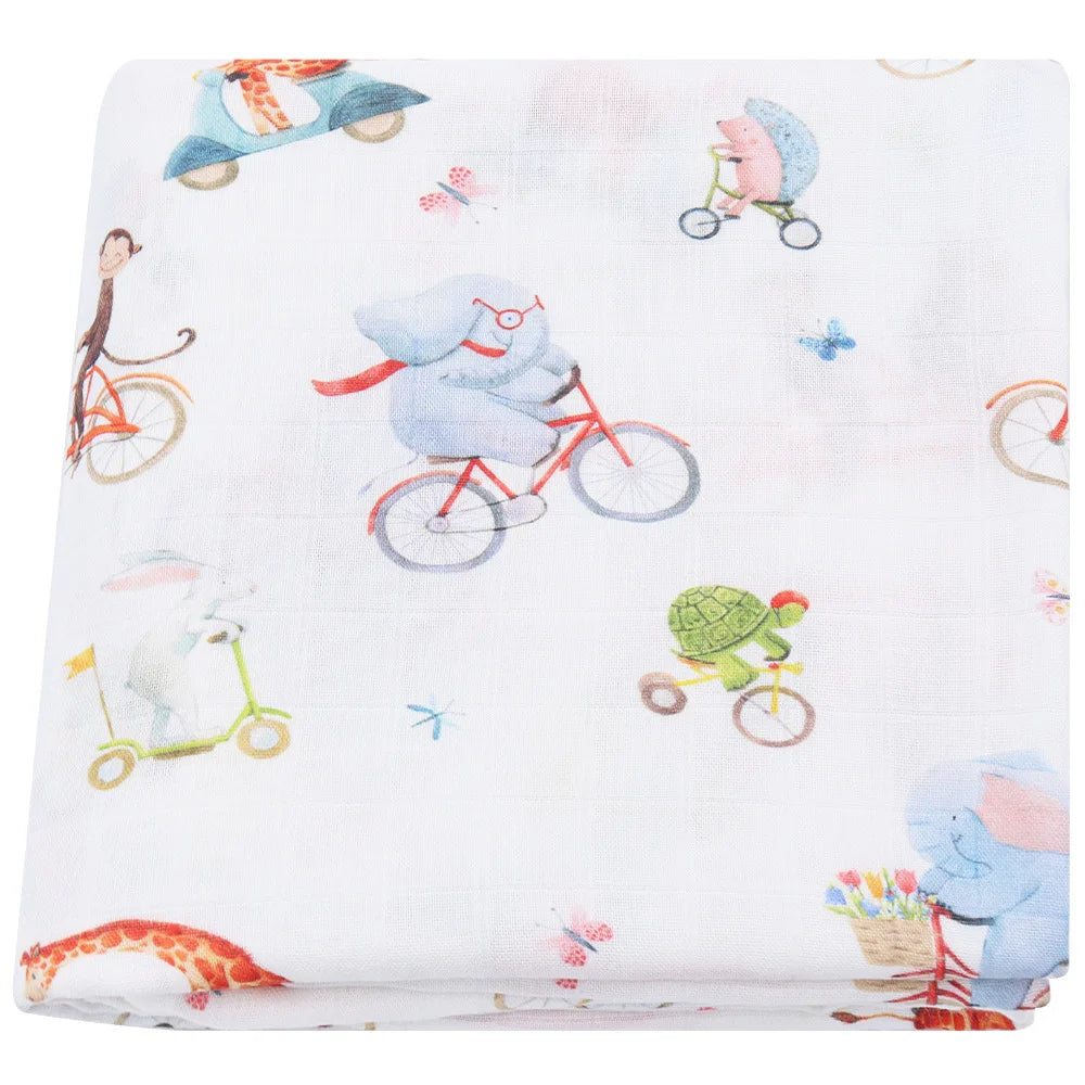 120x120cm Bamboo Cotton Muslin Blanket Baby Swaddle Warp Newborn Bath Towel Gauze Infant Kids Wrap Sleepsack Baby Blankets