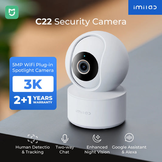 IMILAB WiFi 6 Indoor Baby Monitor Camera with AI Detection Night Vision 2-Way Audio 360° PTZ for Child Safety C21/C22