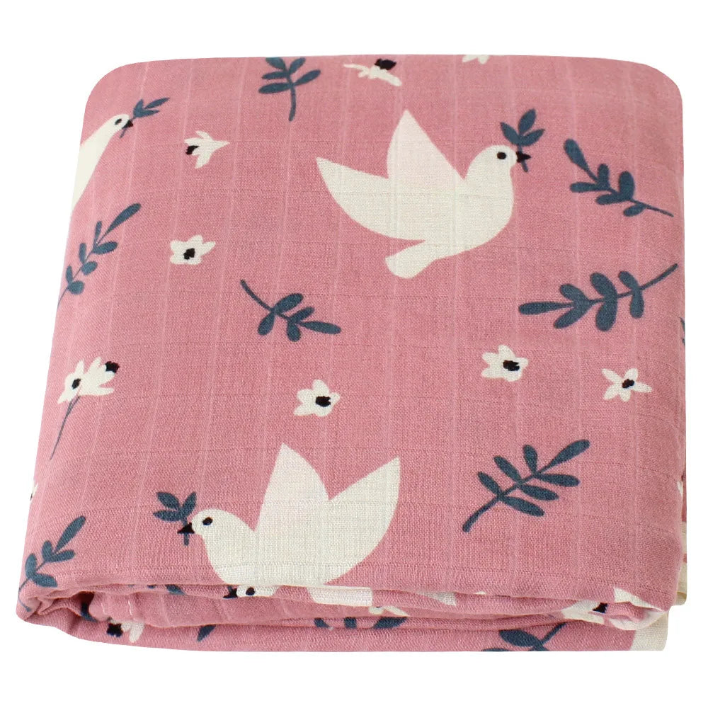 120x120cm Bamboo Cotton Muslin Blanket Baby Swaddle Warp Newborn Bath Towel Gauze Infant Kids Wrap Sleepsack Baby Blankets