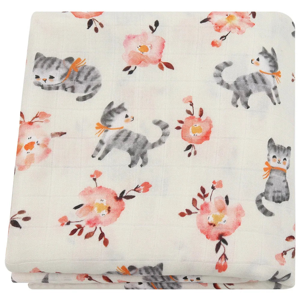 120x120cm Bamboo Cotton Muslin Blanket Baby Swaddle Warp Newborn Bath Towel Gauze Infant Kids Wrap Sleepsack Baby Blankets