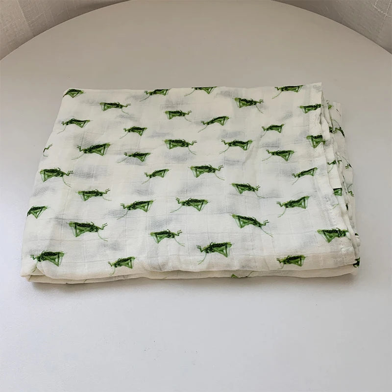 120x120cm Bamboo Cotton Muslin Blanket Baby Swaddle Warp Newborn Bath Towel Gauze Infant Kids Wrap Sleepsack Baby Blankets