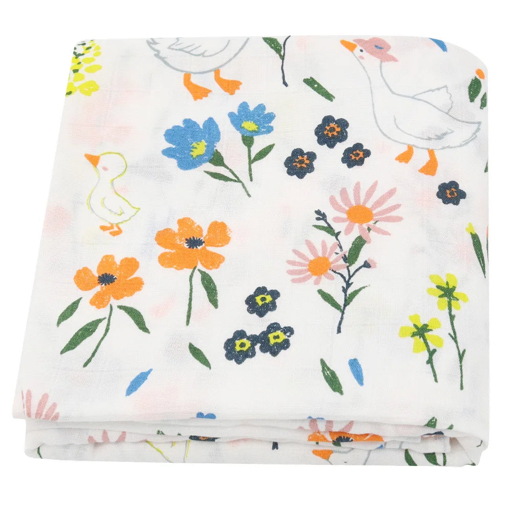 120x120cm Bamboo Cotton Muslin Blanket Baby Swaddle Warp Newborn Bath Towel Gauze Infant Kids Wrap Sleepsack Baby Blankets