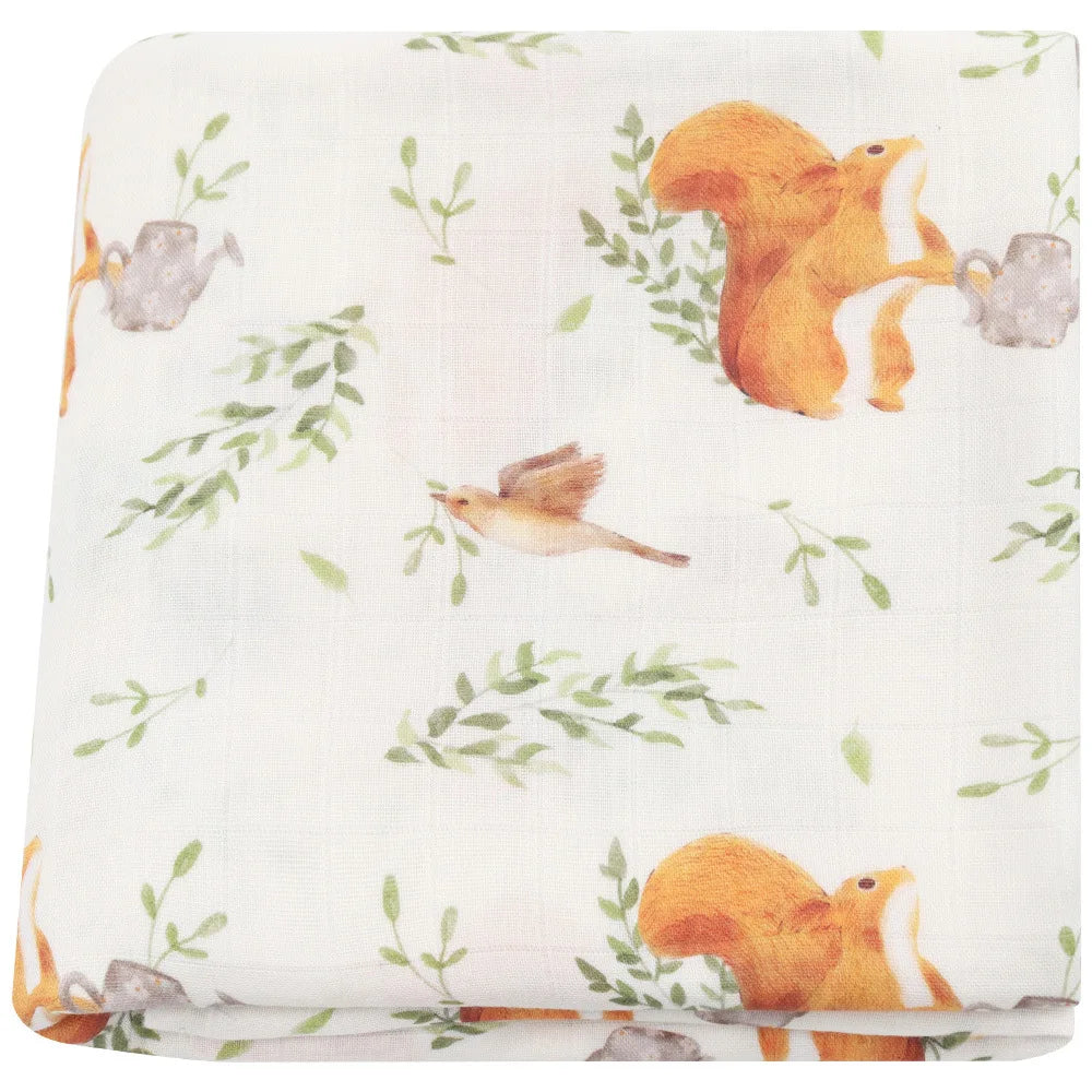 120x120cm Bamboo Cotton Muslin Blanket Baby Swaddle Warp Newborn Bath Towel Gauze Infant Kids Wrap Sleepsack Baby Blankets