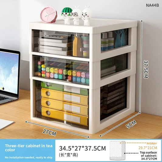 New Bedroom Dustproof Cosmetic Cart Standable Der pe Storage Cabinet Mobile with Wheels Organizer for Nursery