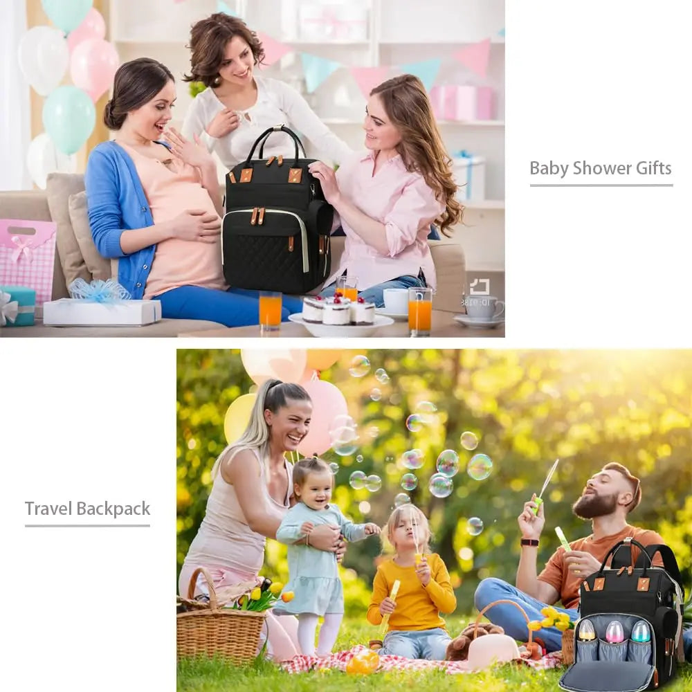 Multifunctional Diaper Bag Backpack Baby Bag, Baby Girl Boy Diaper Bag for Dad Mom , Large Capacity Nursing Diaper Bag