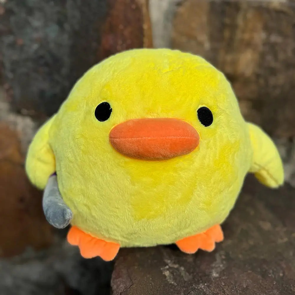 Plush Duck Pillow Soft Duck Stuffed Animal Huggable Good Resilience Duck Plush With Knives Design Home Decoration For Toy Store