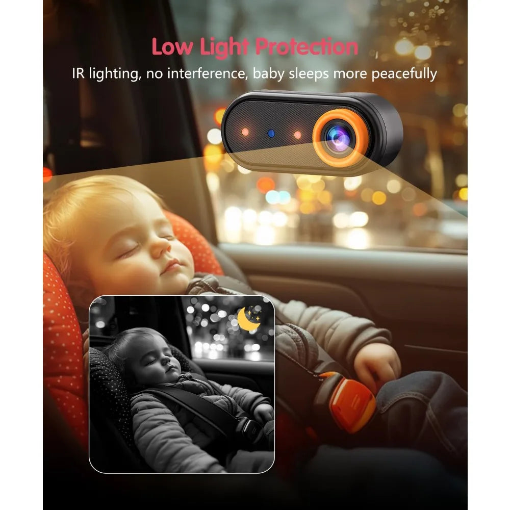 BM5PRO Dual Baby Car Camera & BM1 Car Baby Monitor, Both with Night Vision, HD1080P, Easy Installation, Ideal Gift for Parents w