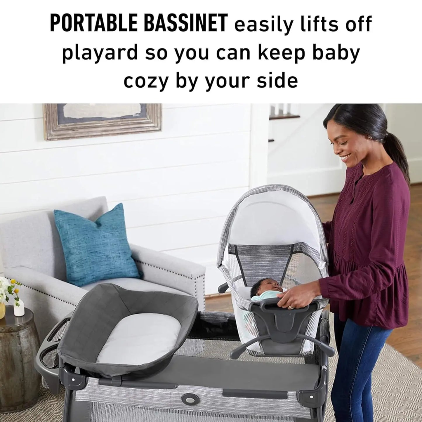 Pack 'n Play Close2Baby Playard - Derby, Bassinet & Diaper Changer