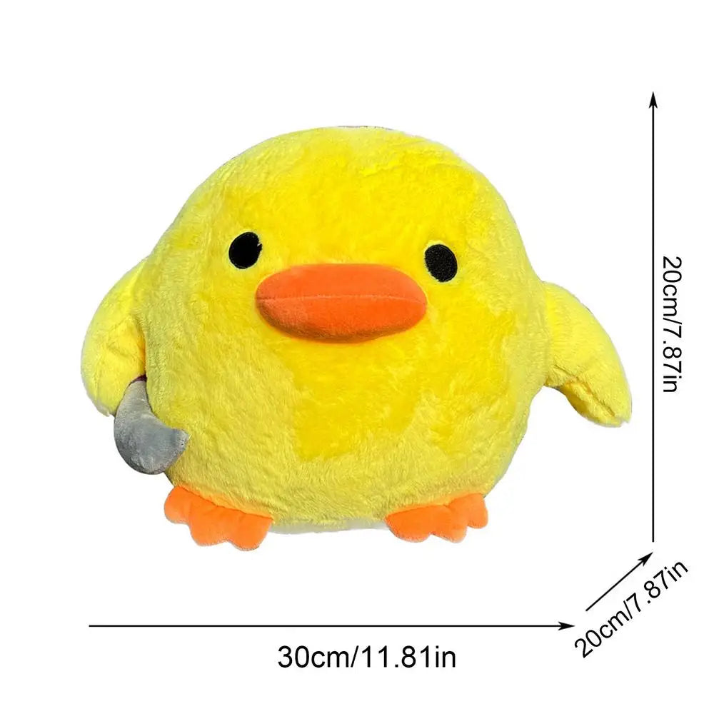 Plush Duck Pillow Soft Duck Stuffed Animal Huggable Good Resilience Duck Plush With Knives Design Home Decoration For Toy Store