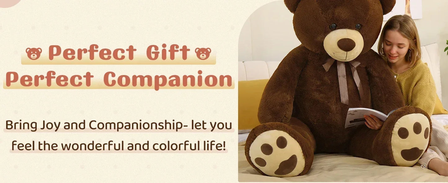 Tezituor  Teddy Bear 5ft, Fluffy Life Size Giant Stuffed Bear , Cute  Teddy Bear Plush Gift for Kids, Girlfriend, Boyfriend,