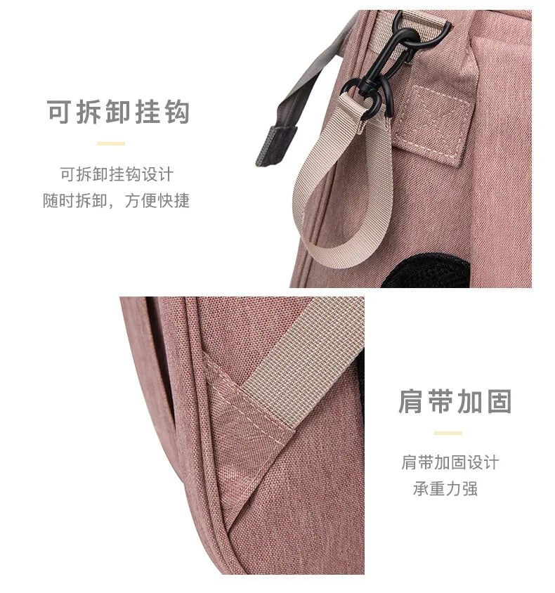 Mommy Bag Lightweight Portable Folding Crib Bed Large-capacity Travel Maternity Bags Baby Backpack Female Mommy Outting Bag Gift