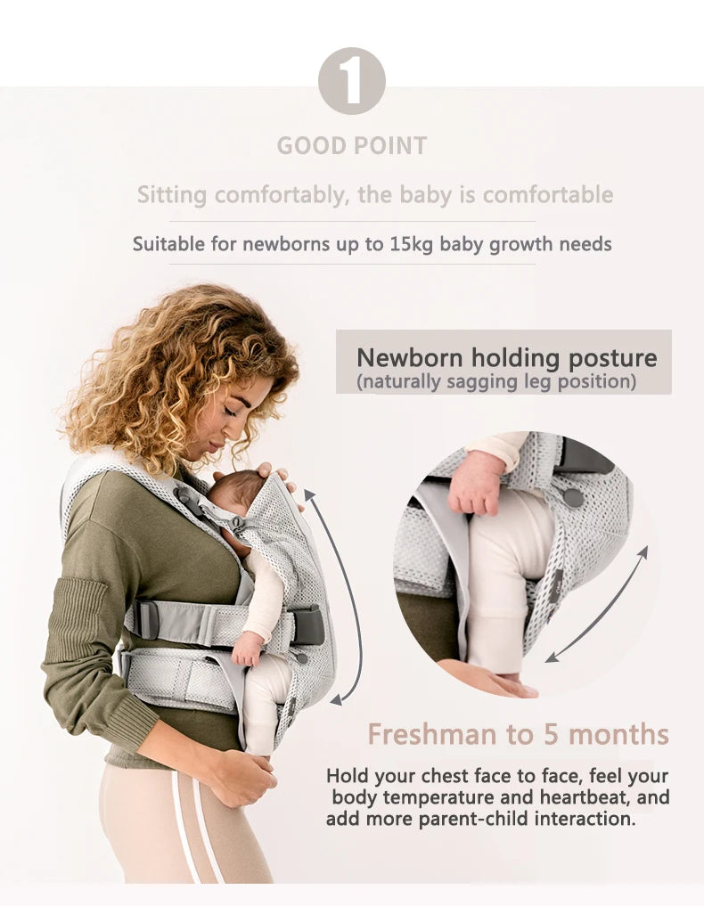 Baby Carrier New 0-48 Month Ergonomic Infant Baby Hipseat Carrier Front Facing Ergonomic Kangaroo Multifunction Breathable