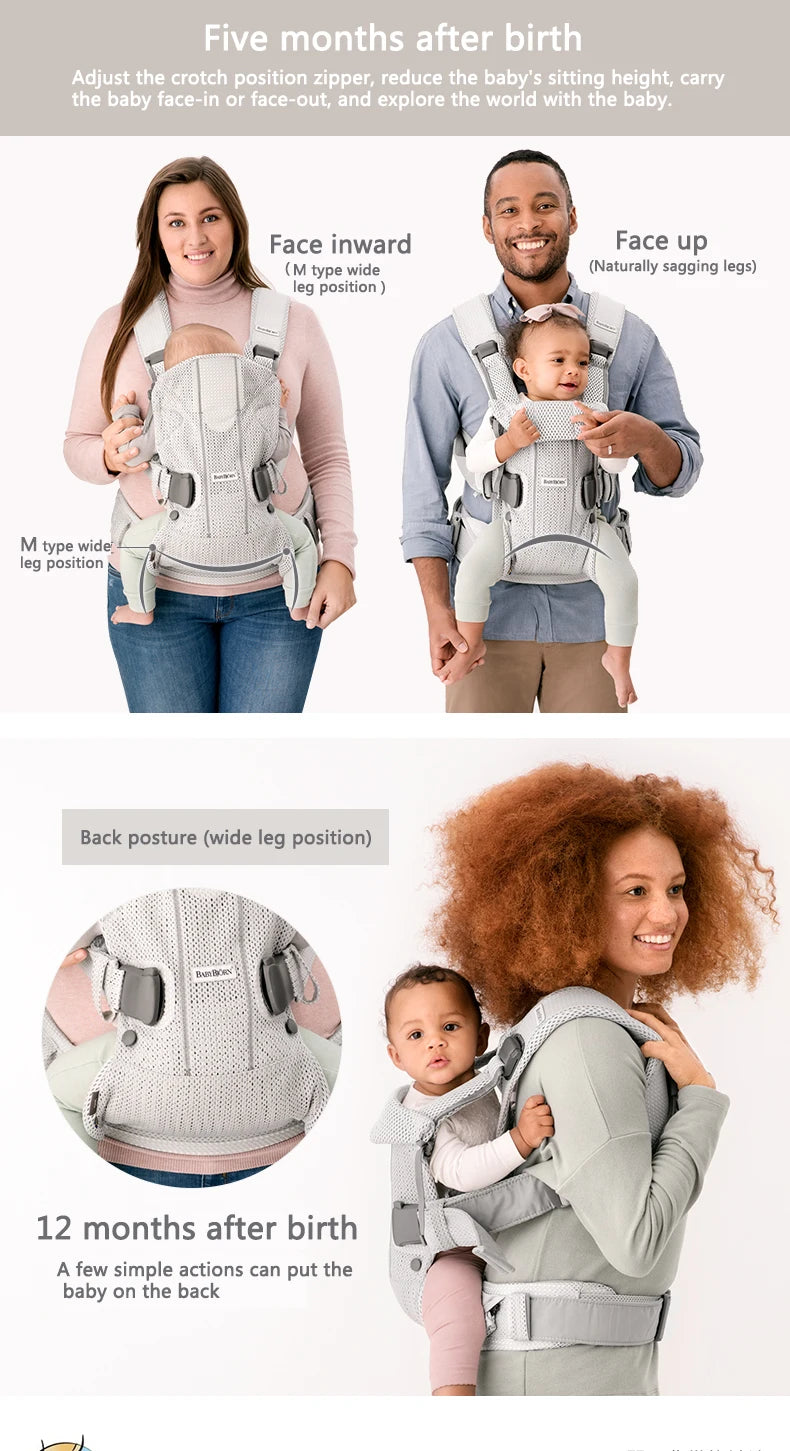 Baby Carrier New 0-48 Month Ergonomic Infant Baby Hipseat Carrier Front Facing Ergonomic Kangaroo Multifunction Breathable